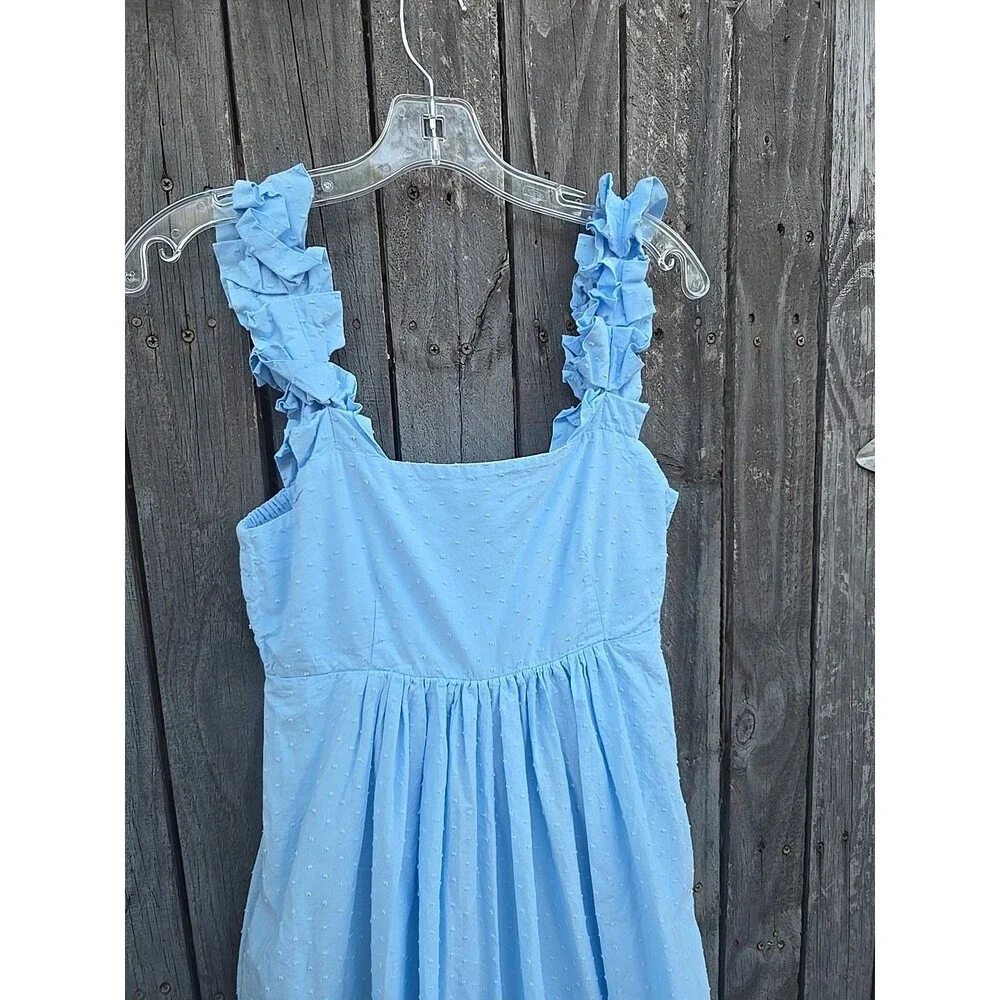 Lake Lolly Dress in Morning Blue Swiss Dot Size XS Midi length - Picture 4 of 9